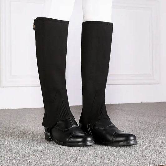 Equestrian Riding Leggings with Knee Pads - Black / Child, S