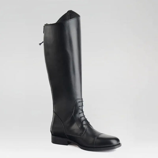 Slim Equestrian Riding Boots - black, 36