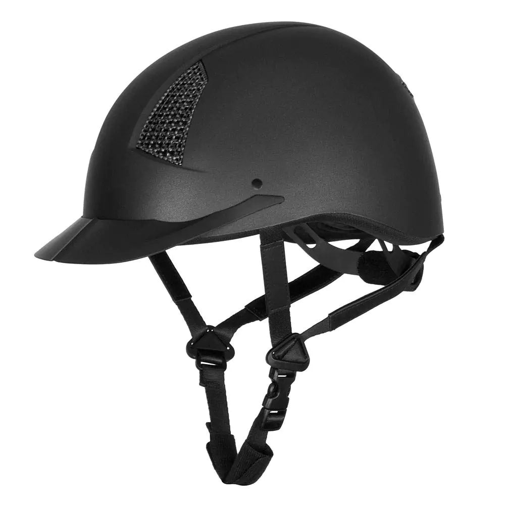 TuffRider Starter Riding Helmet with Carbon Fiber Print - Black, Large