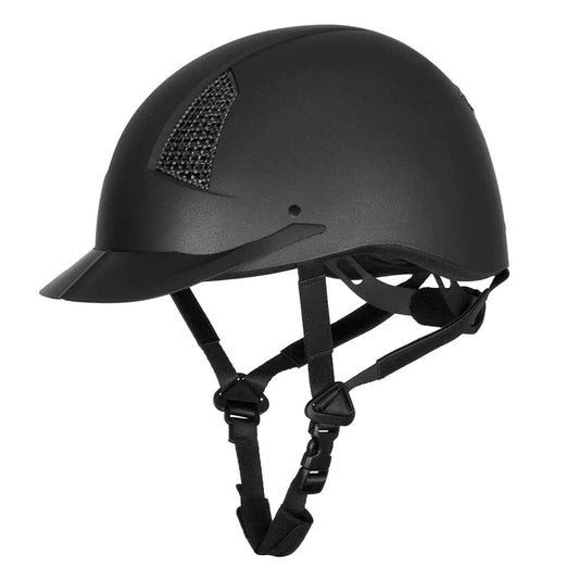 TuffRider Starter Riding Helmet with Carbon Fiber Print - Black, Large