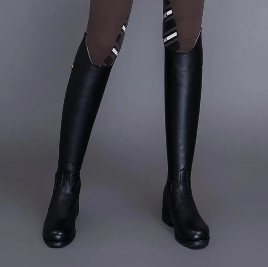Equestrian Long Riding Boots - 39, Black