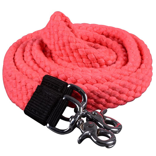 HILASON Braided Cotton Barrel Reins - Pink