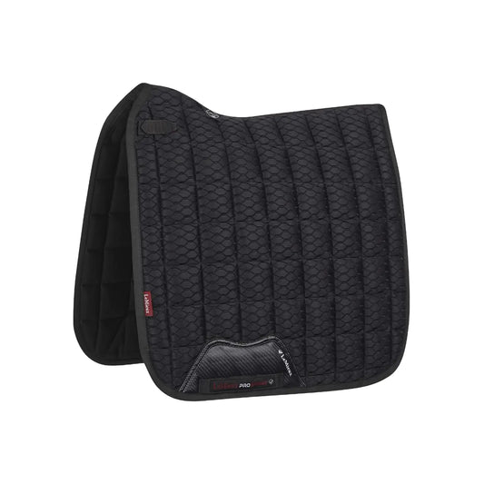 LeMieux Dressage Carbon Mesh Square Saddle Pad - Black, Large