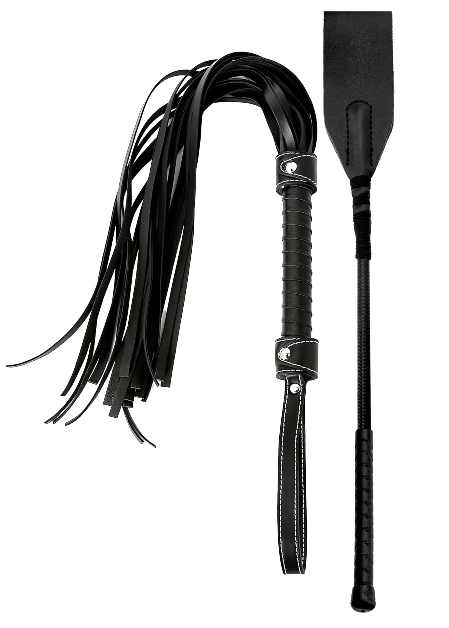 Horse Riding Crop with Faux Leather Paddle